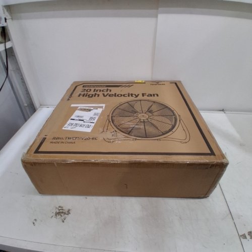 TEMPWARE HIGH VELOCITY INDOOR INDUSTRIAL FAN - 20" - BLACK/BLUE (ITEM: TWCFHV20-EC) image 4