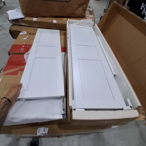 2-DOOR METAL STORAGE CABINET WITH 3 ADJUSTABLE SHELVES - WHITE (MODEL: DBUSCW25039W) image 4