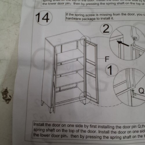 2-DOOR METAL STORAGE CABINET WITH 3 ADJUSTABLE SHELVES - WHITE (MODEL: DBUSCW25039W) image 7