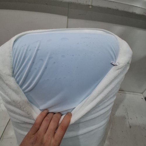 FXI COOL SLEEP PILLOW - 28" X 16" - WHITE/BLUE image 3