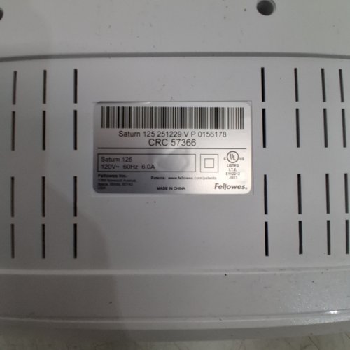 FELLOWES SATURN 125 THERMAL LAMINATOR - WHITE (MODEL: CRC 57366) image 3