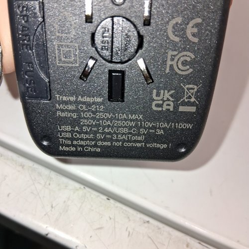 UNIVERSAL TRAVEL ADAPTER - BLACK image 2