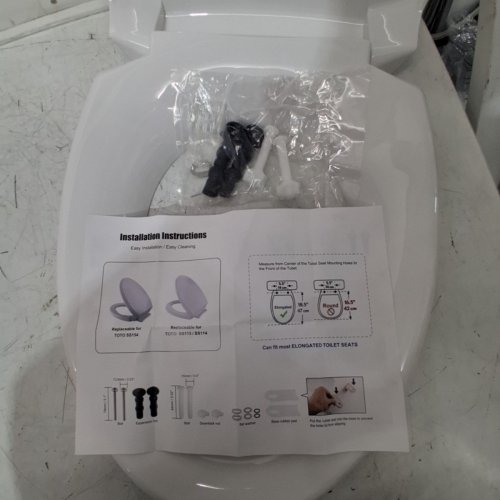 TOTO SOFTCLOSE ELONGATED TOILET SEAT - COTTON WHITE (MODEL: SS114#01) image 5