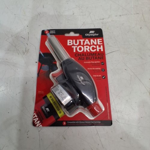 OLYMPIA BUTANE TORCH FOR OLYMPIA BUTANE FUEL CARTRIDGES - BLACK (MODEL: 32998LIT) image 2
