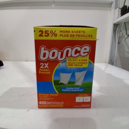 400 SHEETS BOUNCE 2X POWER SELECT A SIZE DRYER SHEETS image 2