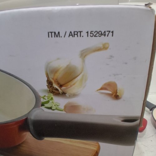 2PC TRAMONTINA ENAMELED CAST IRON SKILLETS - 10" & 12" - WHITE/RED (MODEL: 1529471) image 2
