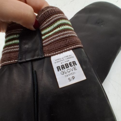 RABER GARBAGE MITTS WITH SHERPA - SMALL - BLACK/BROWN image 4