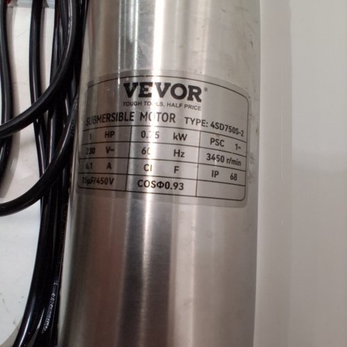 DEEP WELL SUBMERSIBLE PUMP - 220 V 1 H/P - STAINLESS STEEL (MODEL: 4SD750S-2) image 2