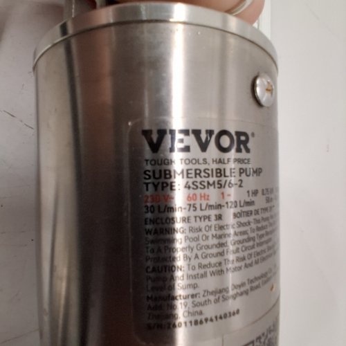 DEEP WELL SUBMERSIBLE PUMP - 220 V 1 H/P - STAINLESS STEEL (MODEL: 4SD750S-2) image 5