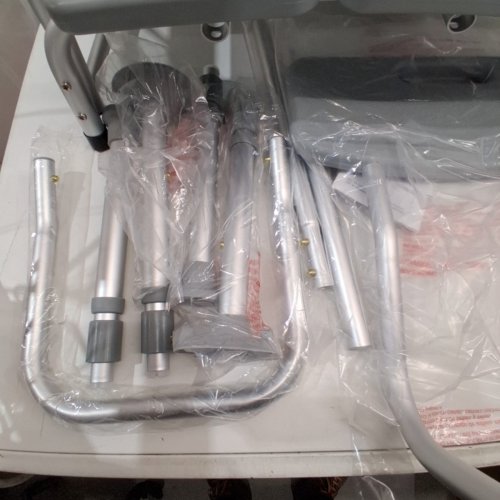 MEDLINE GUARDIAN TRANSFER BENCH WITH BACK & MICROBAN ANTIMICROBIAL TREATMENT - GREY (MODEL: G3-100KBX1) image 3