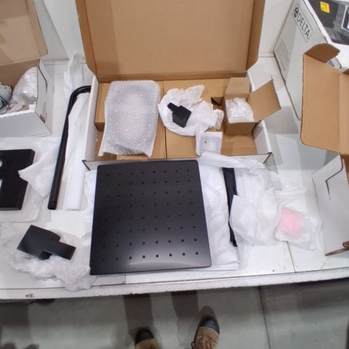 DELTA 14-SERIES SHOWER WITH RAINFALL HEAD & ROUGH VALVE - 10" - MATTE BLACK (MODEL: 342701-BL) image 4