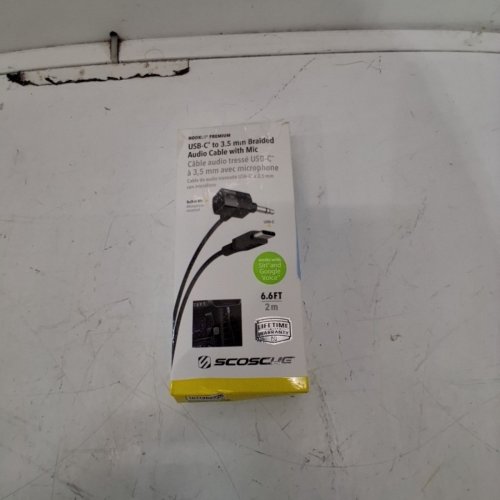 SCOSCHE USB-C TO 3.5 MM AUXILIARY AUDIO CABLE - 6.6FT - BLACK (MODEL: CAUXMICB4-SP) image 3