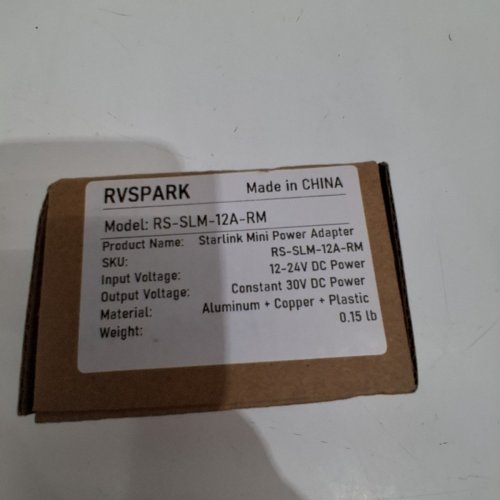 RVSPARK STARLINK MINI POWER COVERTER BOOST ADAPTER SOCKET FOR RV, BOAT, CAR- 12V-24VV - BLACK (MODEL: RS-SLM-12A-RM) image 2