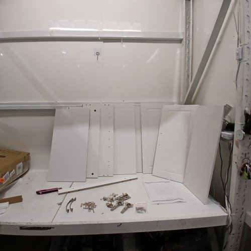 SOBUY WALL STORAGE CABINET UNIT WITH DOUBLE DOORS- 23" X 11" - WHITE - (MODEL:FRG231-W) image 2