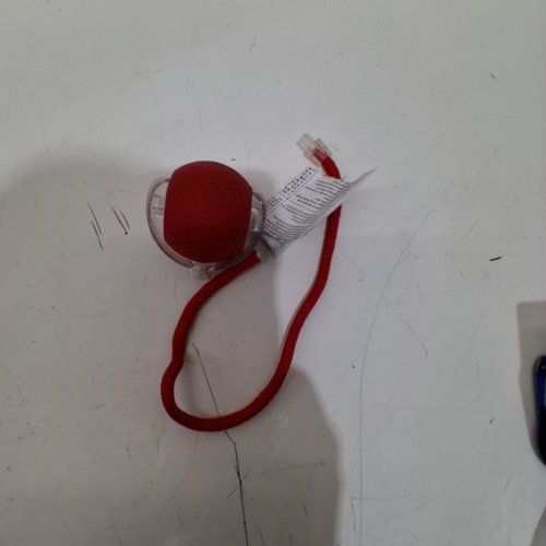 INTERACTIVE CAT TOY WITH MOTORIZED BALL AND STRING - RED (MODEL: P02) image 3
