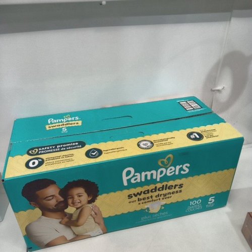 100PK PAMPERS SWADDLERS 100% LEAKPROOF DISPOSABLE BABY DIAPERS - SIZE 5 image 3