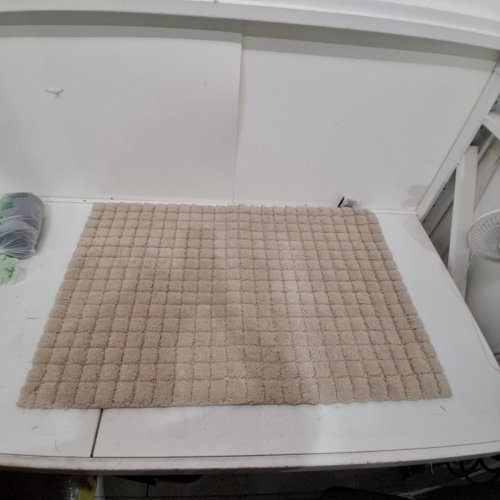 MINERAL SPRING PLUSH GRID BATH MAT - 2FT X 3FT - TAN/BEIGE (MODEL: 1796299) image 2