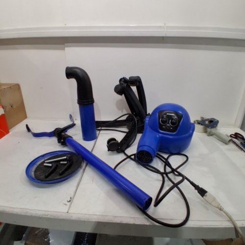 XPOWER PRO VARIABLE SPEED BRUSHLESS MOTOR STAND FINISHING PET DRYER WITH HEATER AND ANION - 1/4HP - BLUE/BLACK (MODEL:B-16) image 2