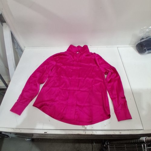 WOMENS SILK SHIRT - SMALL - PINK image 2