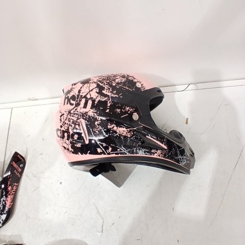 4PC SANQING SPARK OFF-ROAD HELMET SET GOGGLES, GLOVES, MASK - LARGE - BLACK/PINK - (MODEL: CH-202) image 7