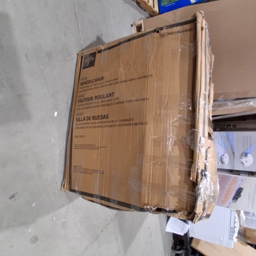 MEDLINE EXCEL WHEELCHAIR - 22"-500 LBS MAX CAPACITY - BLUE (MODEL: MDS806800) image 6