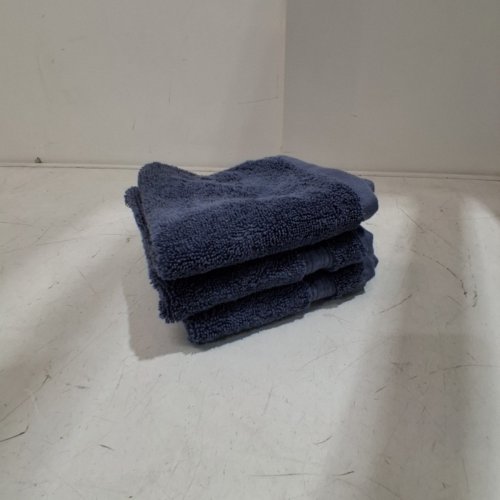 3PK SERENE HOME COLLECTION WASH CLOTHS - 13"X13" - BLUE (MODEL: 3412222) image 3