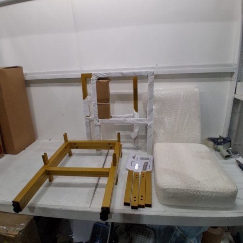 2PK AURNAGLE BACKLESS SADDLE COUNTER BAR STOOLS SET - 28" - WHITE\GOLD image 3