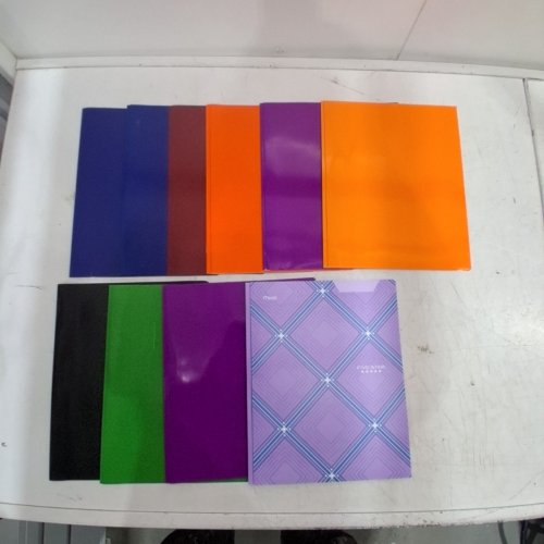 10 ASSORTED REPORT COVERS / FOLDERS - 9" X 11" - MULTICOLOUR image 2