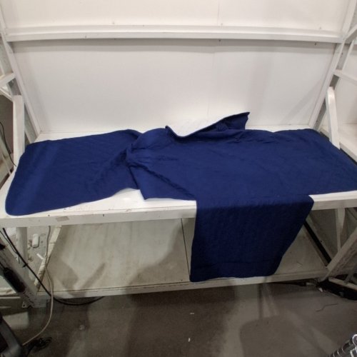BOYIBO RECLINER SOFA CHAIR FABRIC SLIPCOVER WITH ARMSIDE POCKETS - small - BLUE/WHIITE image 2