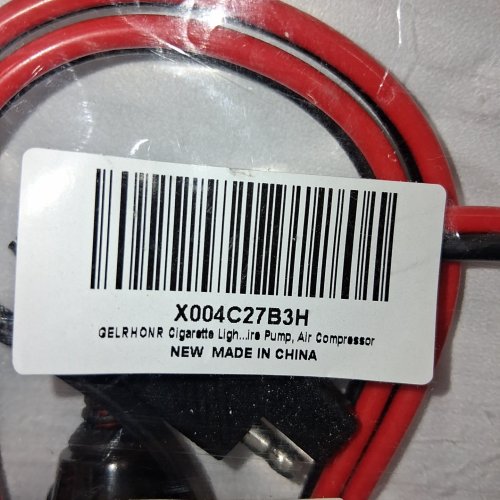 GELRHONR CIGARETTE LIGHTER EXTENSION CORD, 12 V 15A FUSE FOR TIRE PUMP, AIR COMPRESSOR - 19" image 2