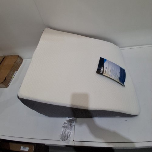 BED WEDGE FOAM PILLOW - 24" X 24" X 12" - GREY/WHITE (MODEL: KBBWC242412) image 2
