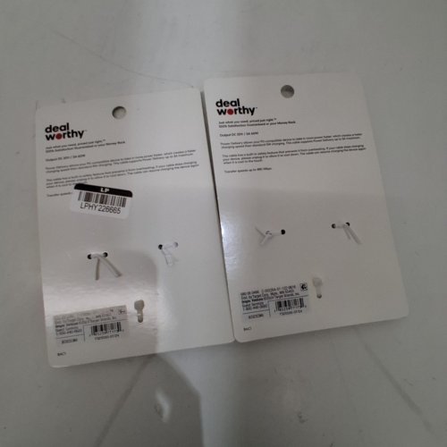 2 DEALWORTHY FAST CHARGING USB-C TO USB-C CABLES - 3FT - WHITE image 3