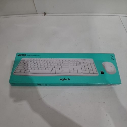 2PC LOGITECH WIRELESS KEYBOARD AND MOUSE COMBO - 2.4 GHZ WIRELESS - WHITE (MODEL: MK270) image 5