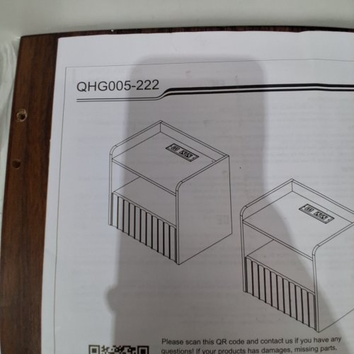 2PK BUILDHOM FLOATING CHARGING STATION NIGHTSTANDS - 16" - BROWN (MODEL: QHG005-222) image 3
