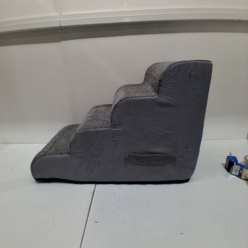 4-STEP CORDUROY PET STAIRS - 28" X 19.5" - GREY image 2