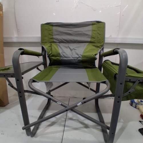 COLEMAN DIRECTORS CAMP CHAIR XL WITH COOLER 350LBS LIMIT GREEN/GREY image 2