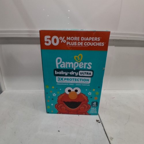 155PK PAMPERS BABY DRY ULTRA DIAPERS - SIZE 4 - ELMO SESAME STREET image 2