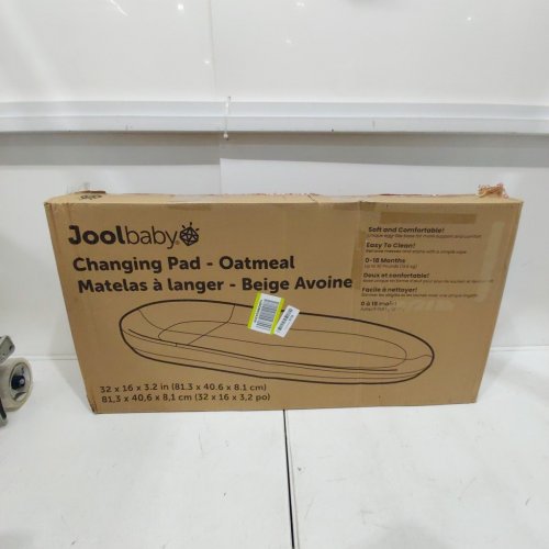 JOOLBABY WATERPROOF BABY CHANGING PAD WITH SAFETY STRAP - 30.8" X 15.75" - OATMEAL (MODEL: DP-CPAD-2-OT) image 4