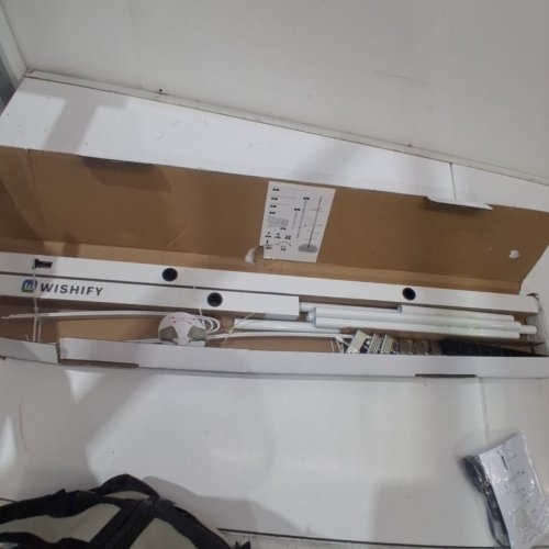 WISHIFY RUSTPROOF HOCKEY GEAR STORAGE/DRYING RACK WITH CLIPS- 55"X 22"- WHITE image 2