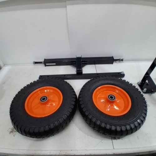 CARBON STEEL TRAILER DOLLY WITH PNEUMATIC TIRES - 1200LB MAX/CAP - BLACK/ORANGE (MODEL: QYC1200-B) image 4