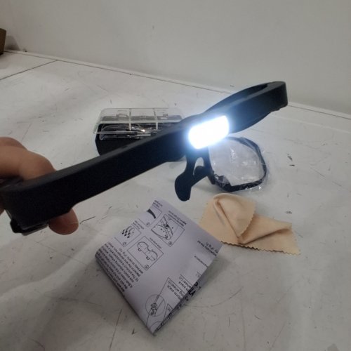 KIMDDO RECHARGEABLE LED MAGNIFYING GLASSES HEADSET - 1.5X-5X - BLACK image 2