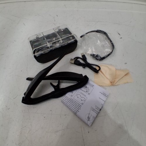 KIMDDO RECHARGEABLE LED MAGNIFYING GLASSES HEADSET - 1.5X-5X - BLACK image 3