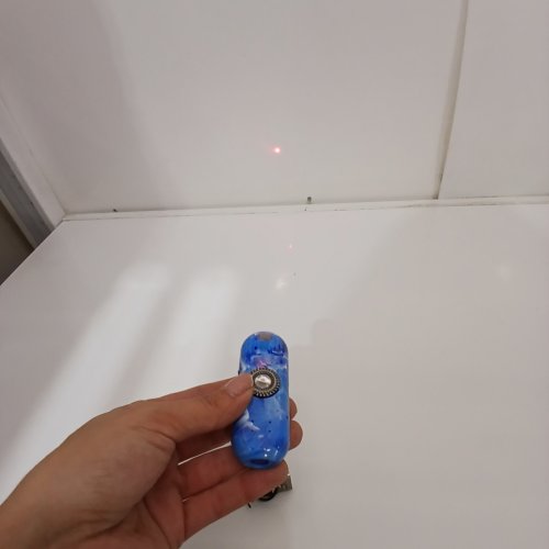 CAT PET LASER POINTER TOY WITH FLASHLIGHT AND SPINNER - BLUE/MULTIPLE PATTERNS (MODEL: TBEEK9129) image 2