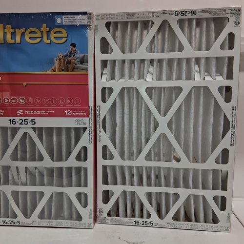 2PK 3M FILTRETE AIR FILTER MPR 1000 MICRO ALLERGEN DEFENSE DEEP PLEATED - 16" X 25" X 5" - WHITE image 3