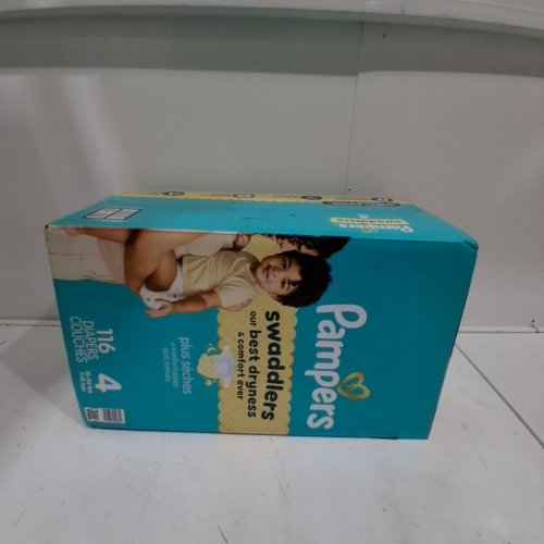 116PK PAMPERS SWADDLERS DIAPERS - SIZE 4 image 3