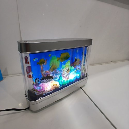 KIDS SEABED WORLD LAMP WITH ROTATING SCENE AND LIGHT - 12" X 10" - SEA THEMED image 2