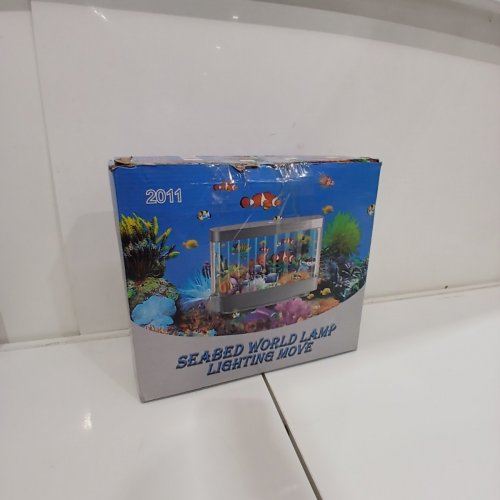 KIDS SEABED WORLD LAMP WITH ROTATING SCENE AND LIGHT - 12" X 10" - SEA THEMED image 3