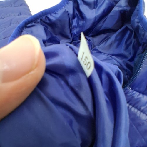 KIDS WINTER PUFFER JACKET WITH HOOD ALTERNATIVE DOWN COAT - YOUTH 10/12 - DARK NAVY image 2