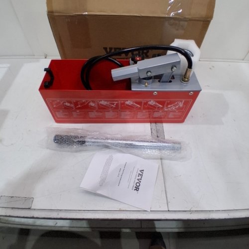 VEVOR HYDRAULIC PRESSURE TEST PUMP, 1/2" BSP HYDROSTATIC WITH GAUGE - 25 BAR - RED (MODEL:RP-25) image 2