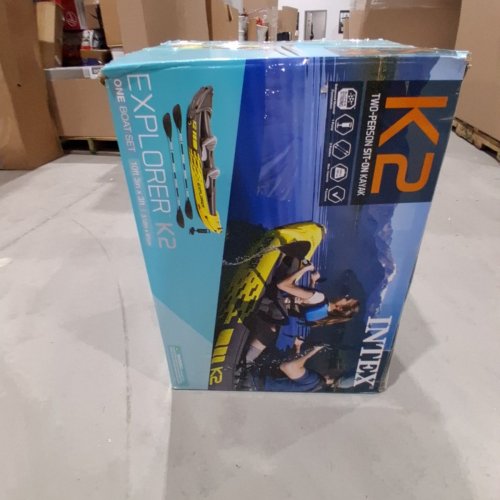 INTEX INFLATABLE KAYAK - 2-PERSON - YELLOW / GRAY (STYLE: EXPLORER K2) image 4